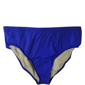 Just Beachin Womens Solid Brief Swim Bikini Bottom Lapis